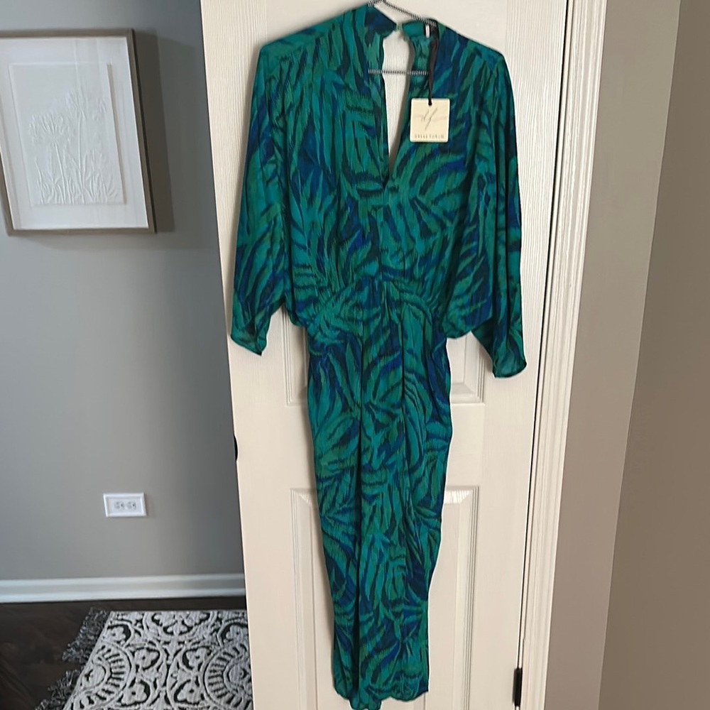Baltic Born Green and Blue Midi Dress